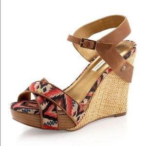 Cynthia Vincent Wedge Sandals